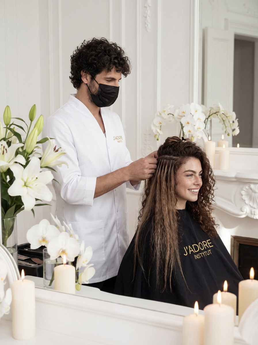 Przedłużanie włosów – objętość i długość – efekty zabiegu w salonie J'adore