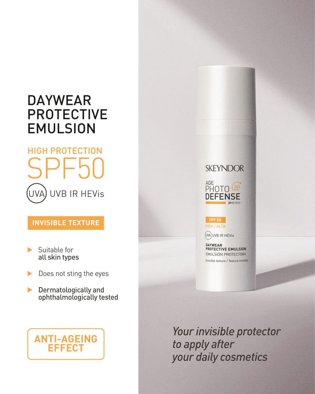 Skeyndor Daywear protective emulsion SPF 50 – Age Photo Defense