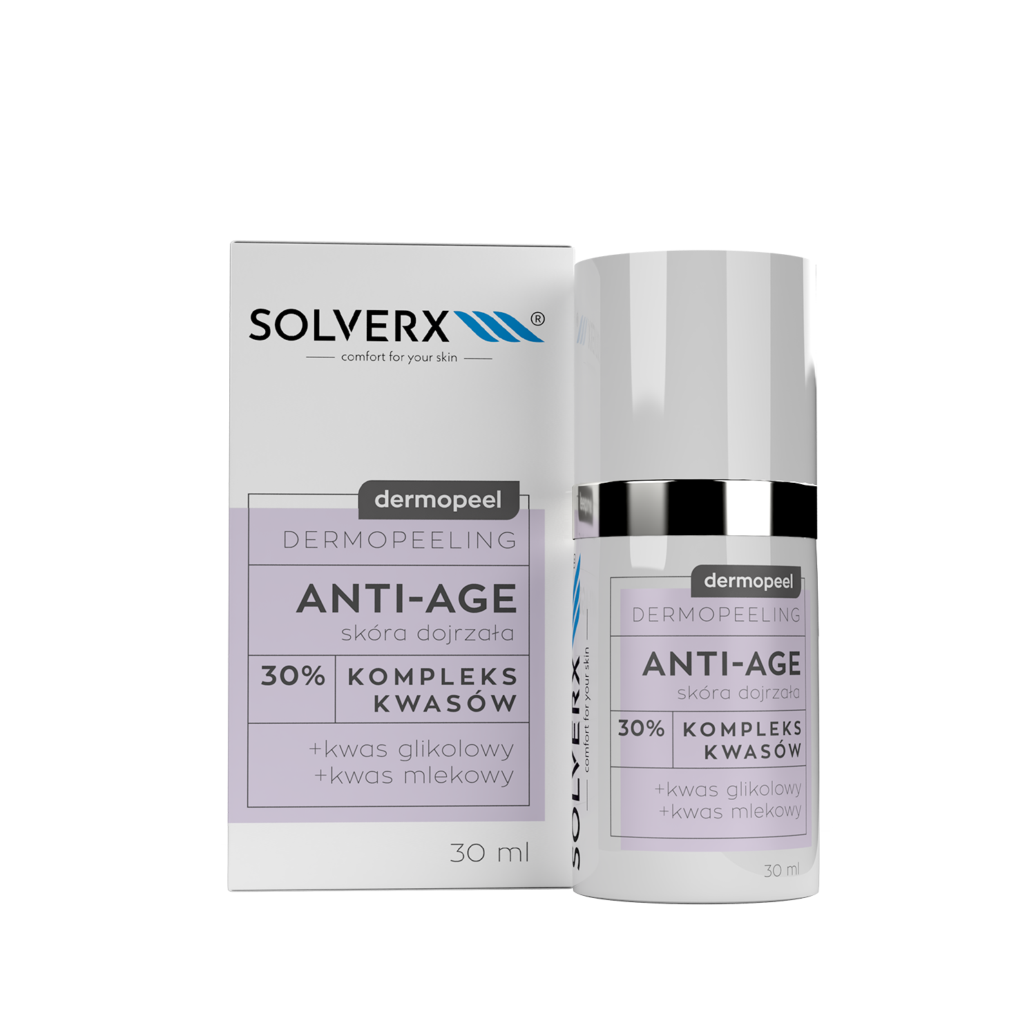 Solverx Dermopeel anti-age peeling z kwasem glikolowym i mlekowym