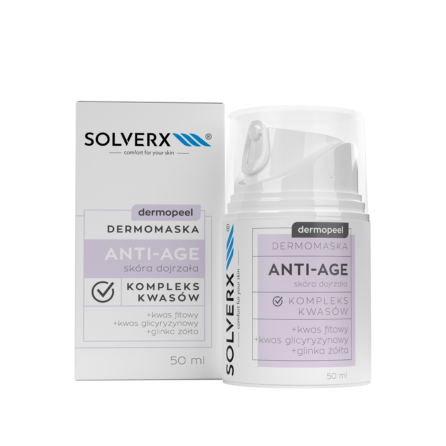 Solverx Dermopeel maska przeciwstarzeniowa anti-age