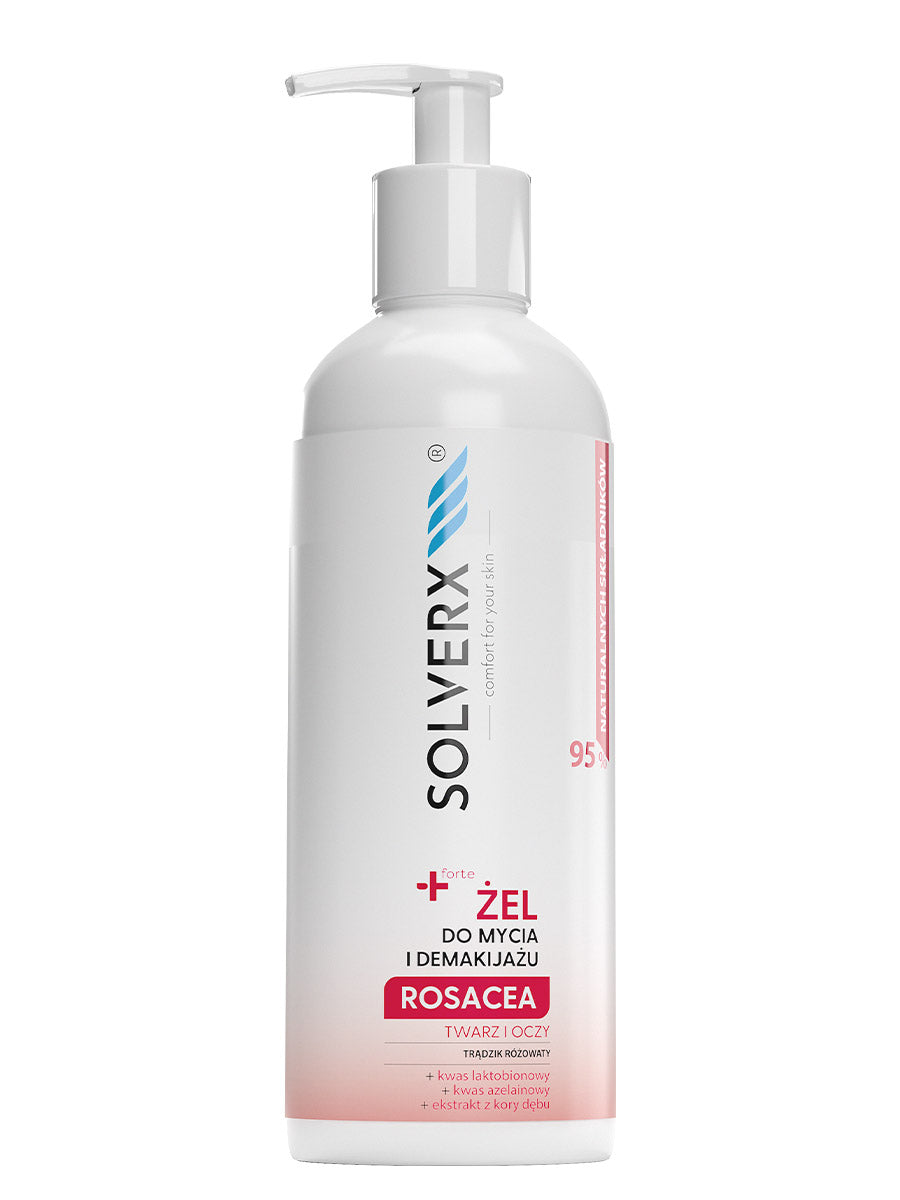 Solverx Rosacea żel do mycia i demakijażu trądzik różowaty