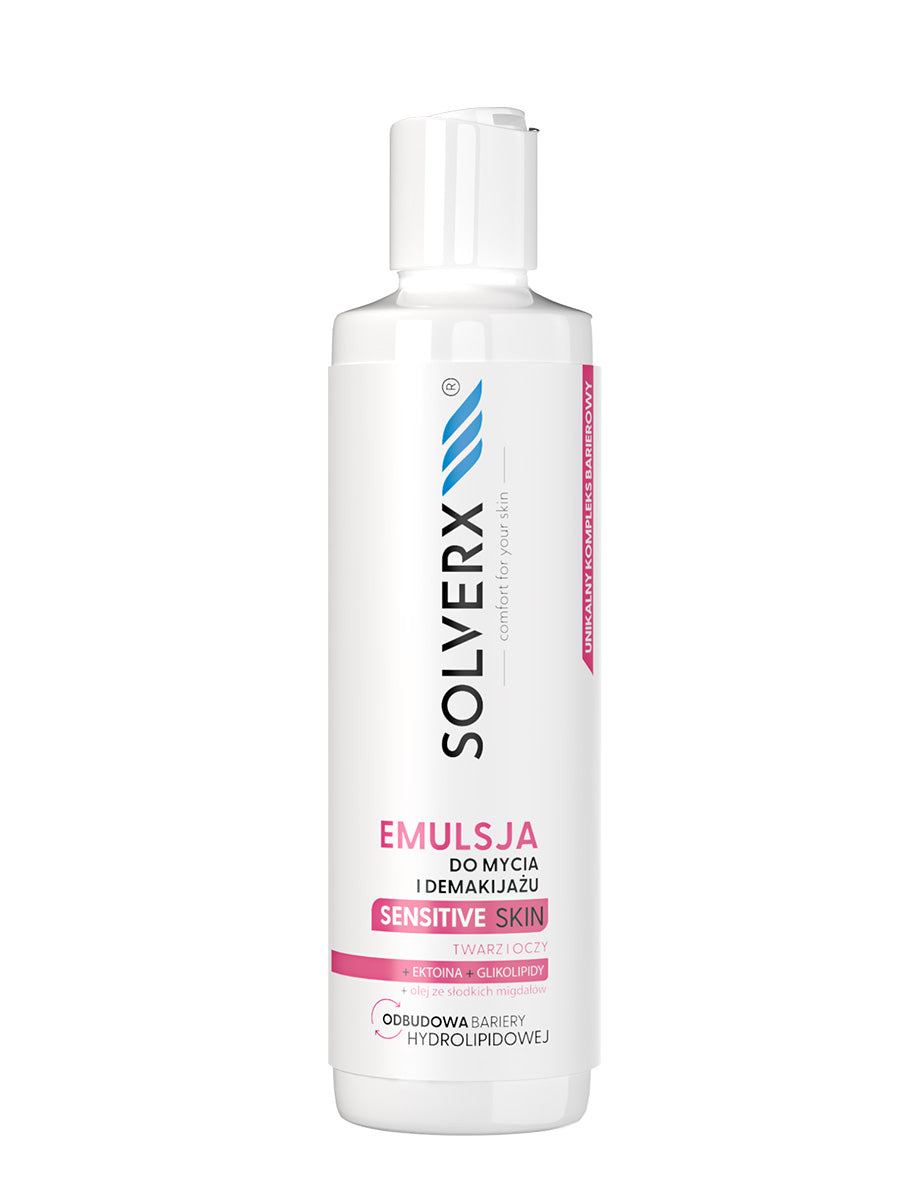 Solverx Sensitive Skin emulsja do mycia i demakijażu twarzy i oczu