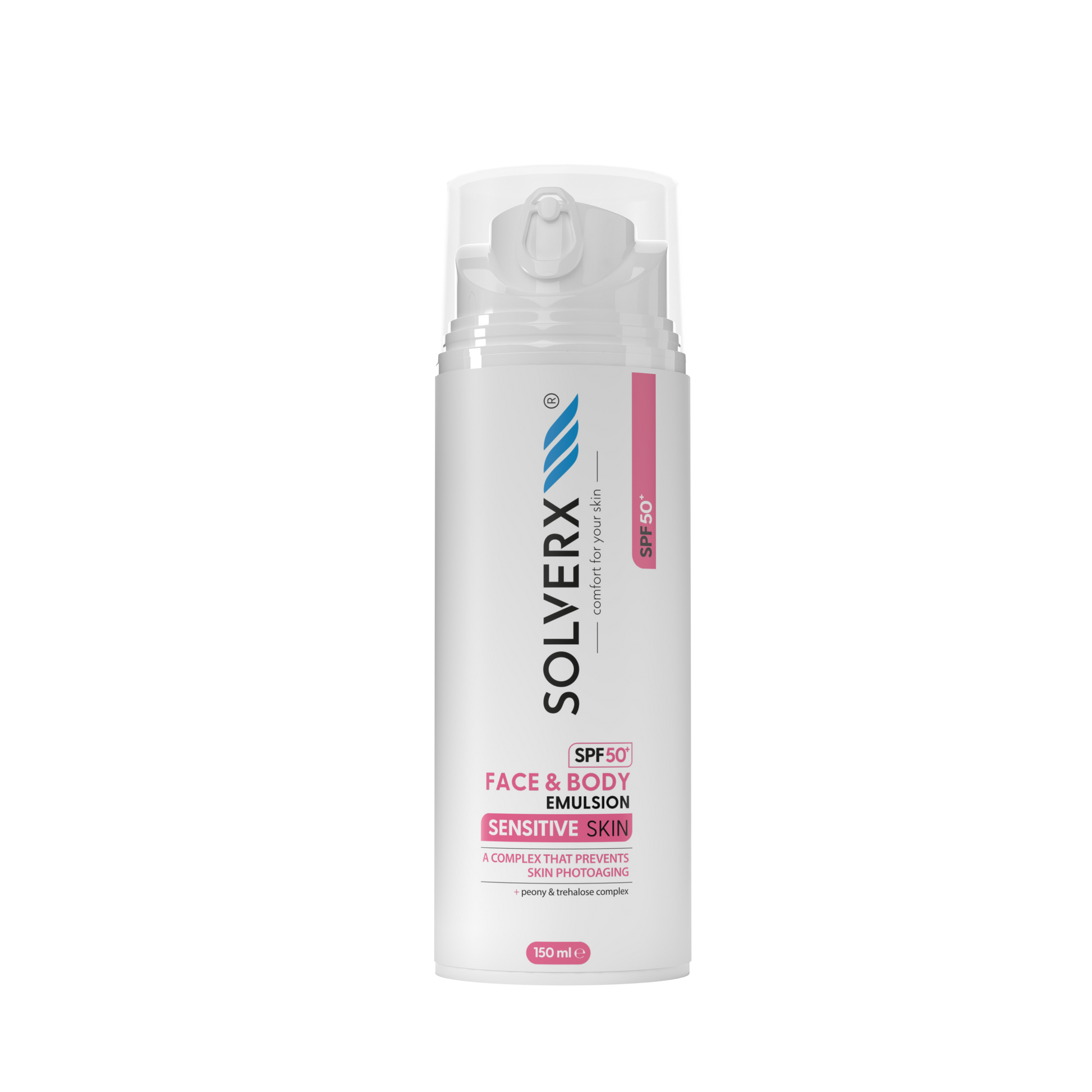 SOLVERX SENSITIVE SKIN face & body emulsion SPF50+