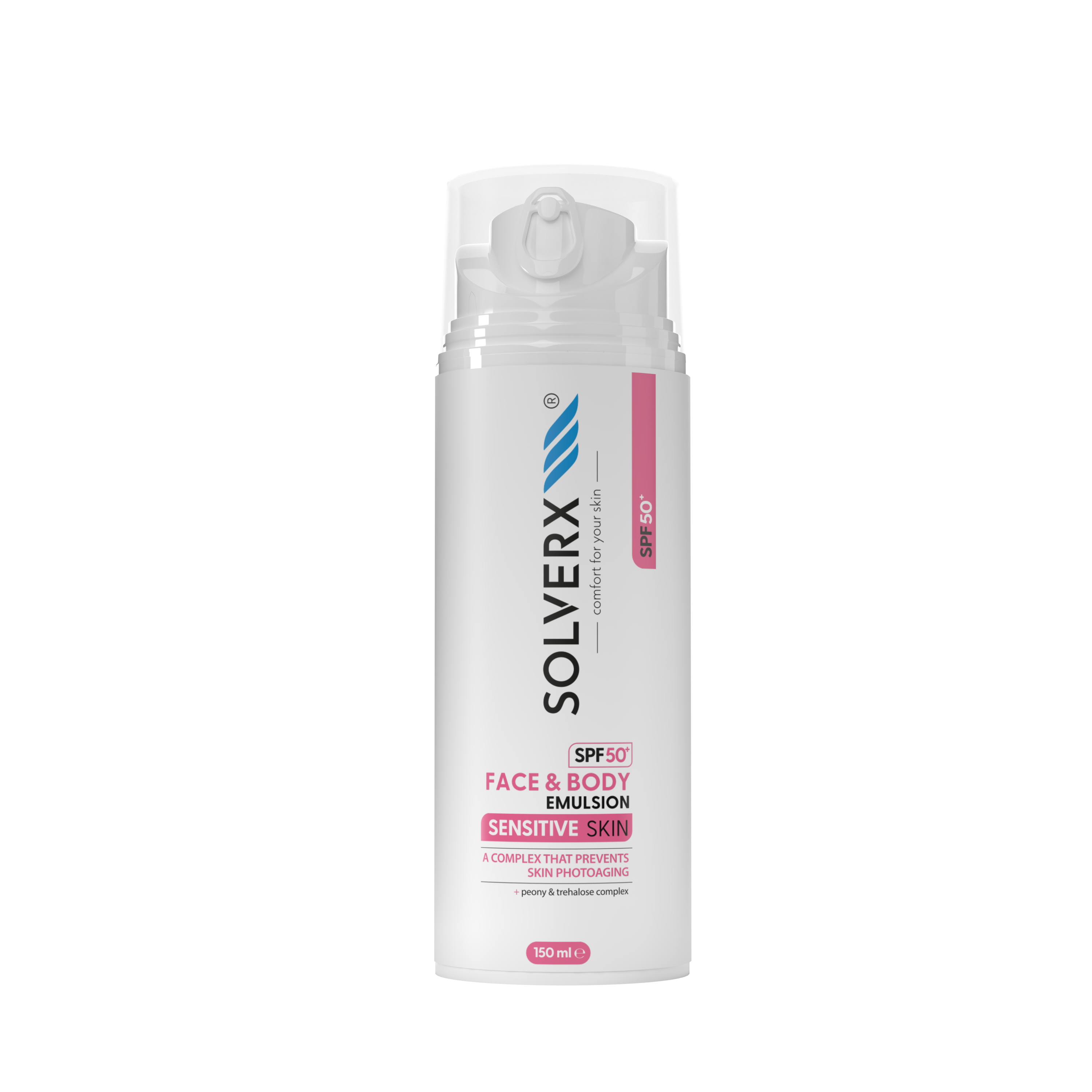 SOLVERX SENSITIVE SKIN face & body emulsion SPF50+