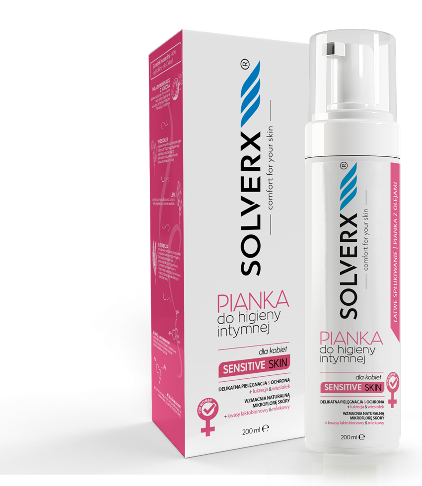 Solverx Sensitive Skin Pianka do higieny intymnej dla kobiet