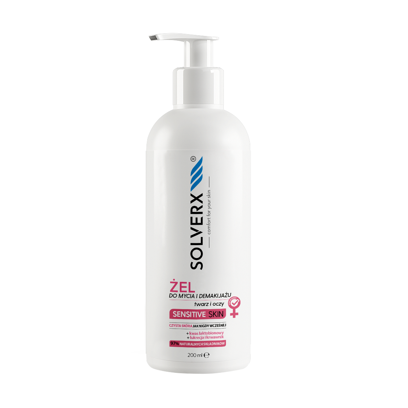 Solverx Sensitive Skin żel do mycia twarzy do skóry wrażliwej i naczynkowej