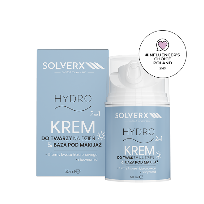 SOLVERX® HYDRO Krem do twarzy & baza pod makijaż 2w1