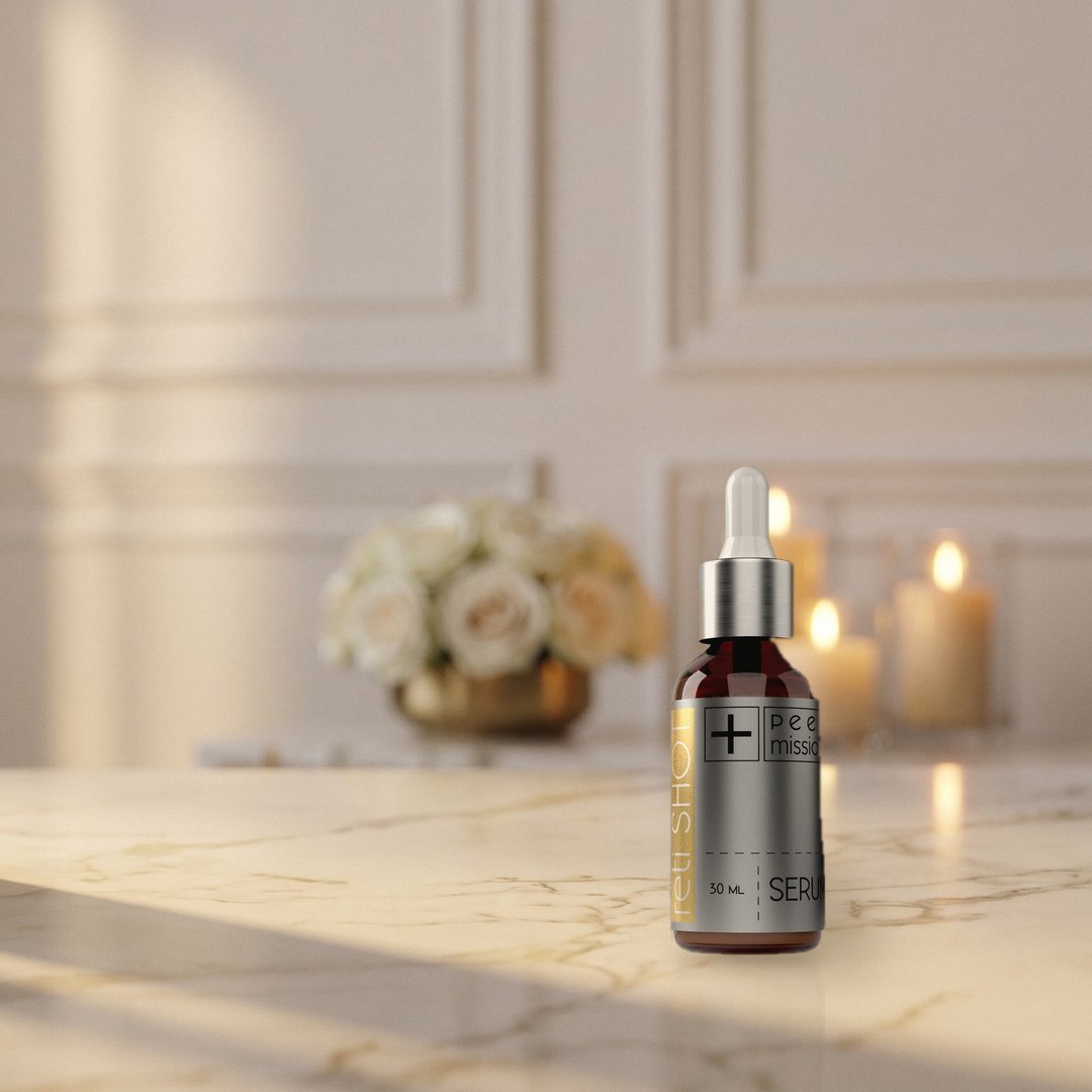 Peel Mission Serum reti SHOT 30 ml – product packaging